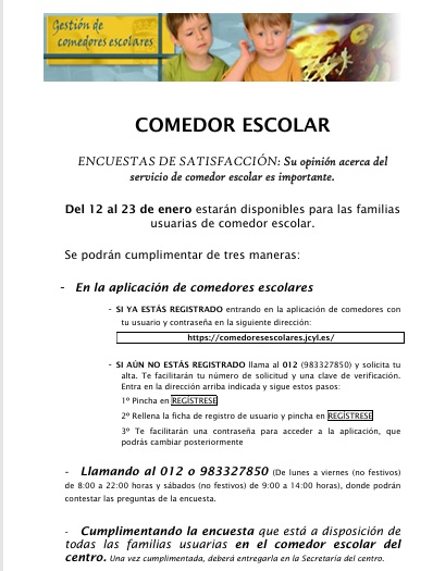 ENCUESTA COMEDOR ESCOLAR